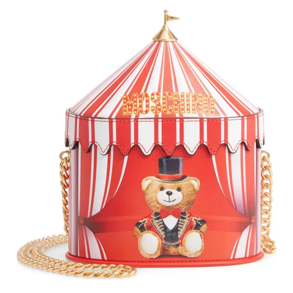 ISO Moschino Circus Tent Leather Shoulder Bag